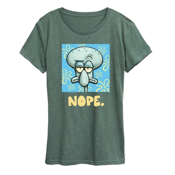 SpongeBob SquarePants - Nope Squidward - Women's Short Sleeve Graphic T-Shirt