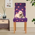 thumbnail image 4 of Yayeee 4 Pack Dining Chair Covers Stretch Parson Chairs Slipcovers Seat Protector, Love in The Clouds, 4 of 6