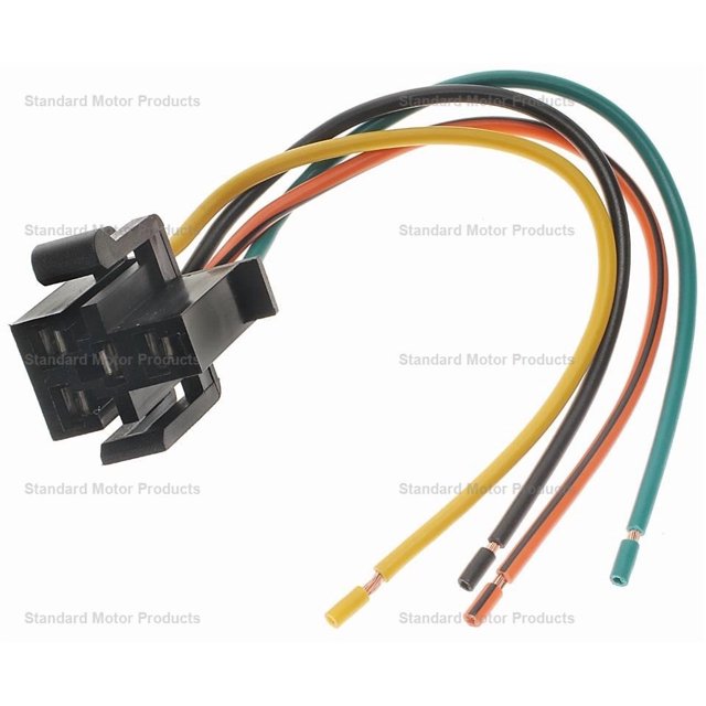 Standard Motor Eng.Management Heater Fan Motor Resistor Connector S-630 Standard; OE Replacement; 4 Terminal; Female; 2 Hole Mount; Black
