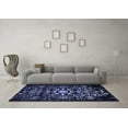 thumbnail image 3 of Ahgly Company Indoor Round Oriental Blue Industrial Area Rugs, 5' Round, 3 of 4