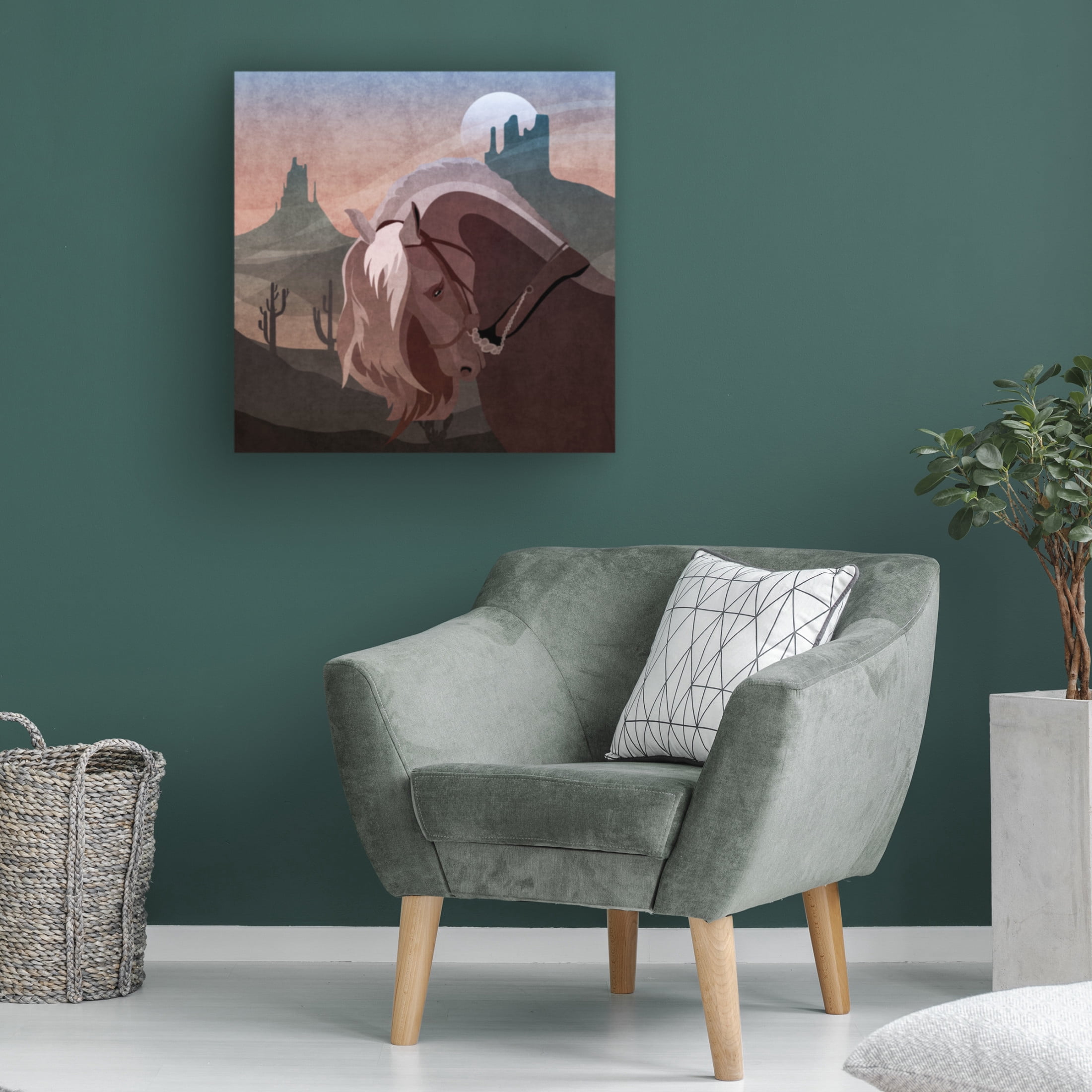 Trademark Fine Art Emel Tunaboylu  Cowboy Horse Canvas Wall Art
