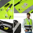 thumbnail image 5 of High Visibility Reflective Safety Vest Customize Logo With 5 Pockets Protective Workwear Outdoor Work Vest, 5 of 8