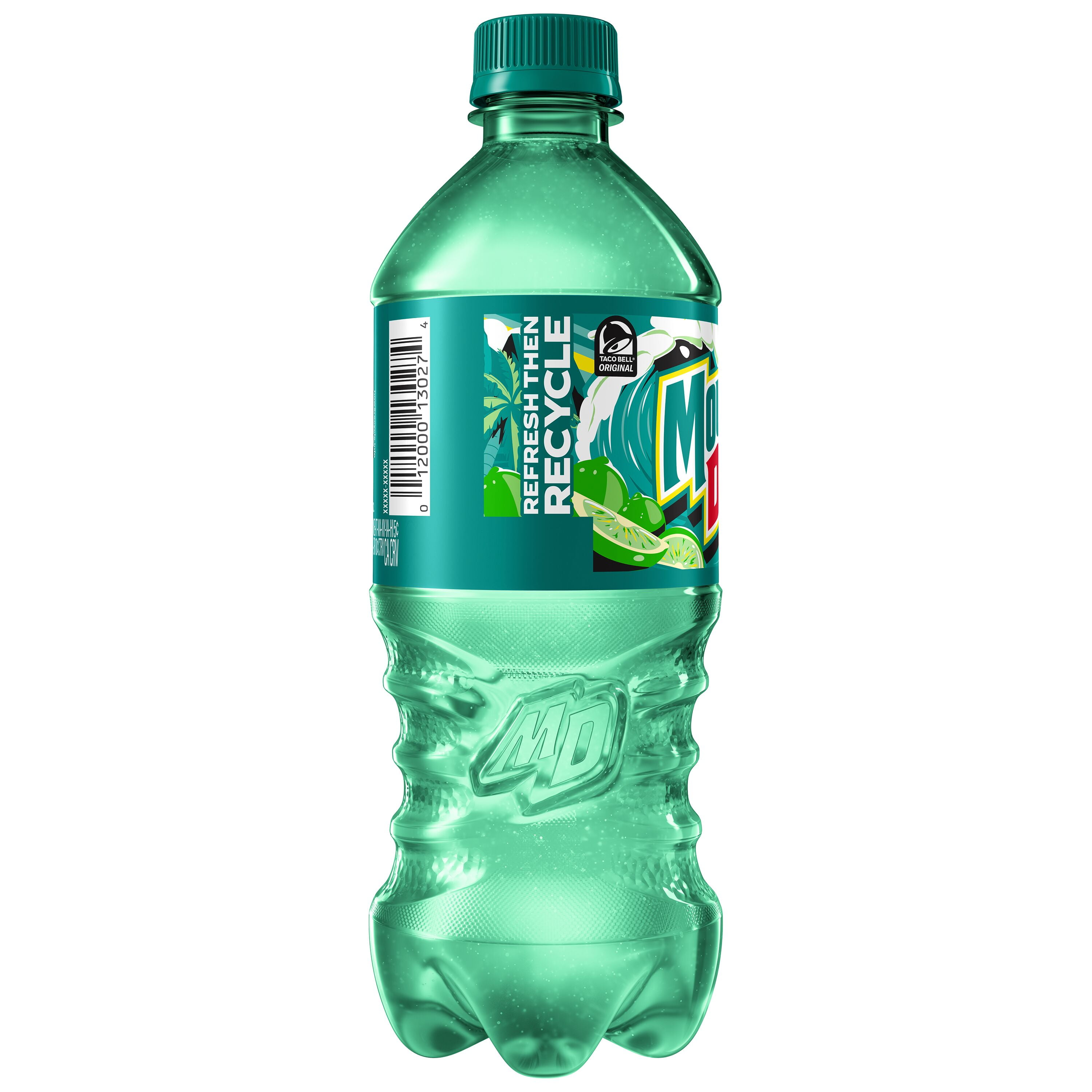 Mountain Dew Baja Blast Tropical Lime & Citrus Soda Pop, 20 fl oz, Bottle