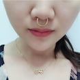 thumbnail image 4 of HEVIRGO Nose Ring Chic Safe Stainless Steel Decorative Lip Ring for Nose,Multi-Color 1.2x8mm, 4 of 10