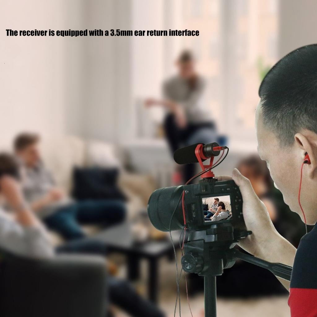 Microphone Video Podcast Condenser Interviewing Microphone with 3.5mm Port For Smartphone Camera Streaming Broadcast