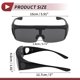 thumbnail image 4 of Gafas de motocicleta únicas 1 Pc, gafas de sol ciclismo de tri-acetato de celulosa PC, lente gris oscuro, marco negro, 4 of 6