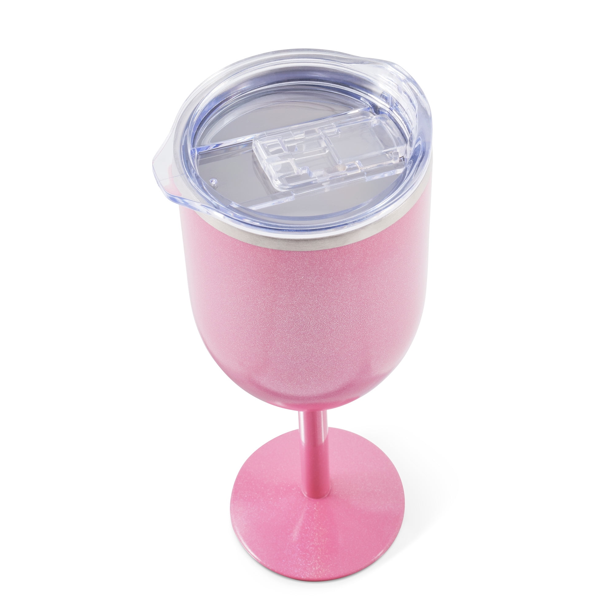 Thyme & Table 13 oz Stainless Steel Wine Tumbler with Lid, Pink