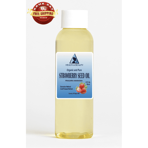 Strawberry seed oil refined organic by HEALTH & BEAUTY 100% pure natural 2 oz