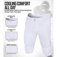 thumbnail image 2 of Exxact Sports Proline Youth Integrated Football Pants with 7 Flex Pads, Lightweight Football Practice Pants for Protection (Y2XL, White), 2 of 7