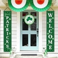 thumbnail image 5 of MXTPOV St. Patrick's Day Welcome Sign for Front Door, Wooden Shamrock Hat Ornaments for Party, St Patricks Day Decorations, White Green Lucky Irish Sign for Wall Home Decor, 5 of 5