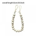 thumbnail image 3 of 2Pcs Curtain Wood Bead Tiebacks Farmhouse Curtain Holdbacks Boho Decor Accessories,White, 3 of 7