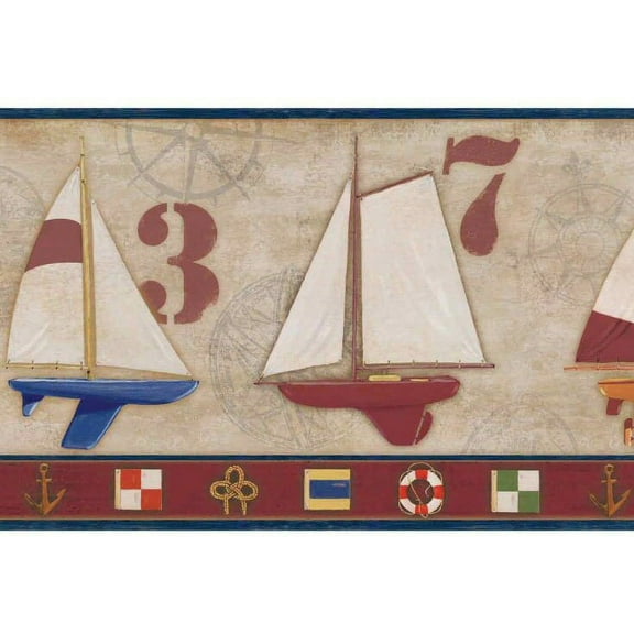 879279 Racing Yachts Sailboats Wallpaper Border BG1653bd