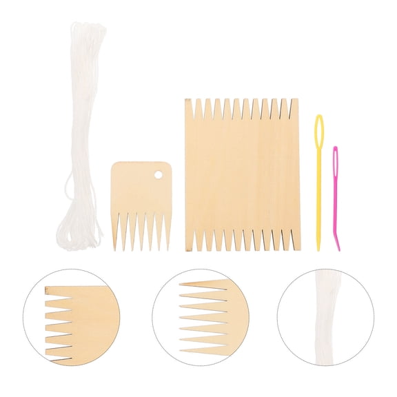 MERRYHAPY Hand Weaving Crafting Tool Kit with Wood Components, Complete Set for Arts and Crafts Projects