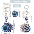 thumbnail image 2 of 2Pcs Evil Eye Keychain Charms Blue Evil Eye Keychain Pendants with Lobster Claw Clasp and Jump Ring Peacock Keychain Decoration Accessories for Jewelry Making DIY Keychain Crafts, 2 of 7
