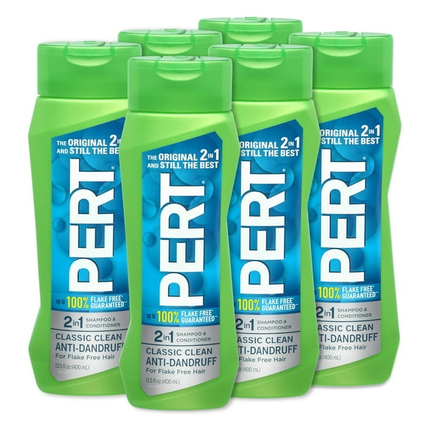 Champú y acondicionador PERT 2 EN 1 anticaspa 400 ml (x6)