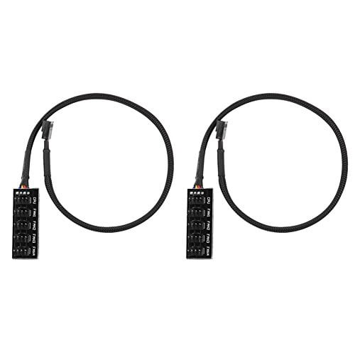 Cooler Cooling PWM Fan Power 1 Female to 4Pin 4 Male Socket Hub Splitter Cable