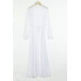 thumbnail image 4 of Women'S Sexy Thin Mesh Long Sleeve Tie Front Swimsuit Swim Beach Maxi Cover up Dress, 4 of 6