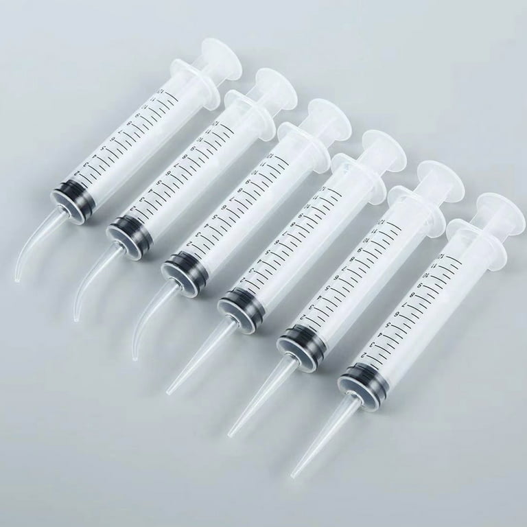 10pcs Dental Irrigation Syringe Curved Tip Elbow Oral Conveyor
