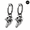 Cross stud earrings a pair, variant on Wire-Wrapped Cross Hoop Drop Earrings Titanium Steel Non-Pierced Ear Clips Hypoallergenic Vintage Punk Jewelry for Men and Women, Daily Streetwear & Couples Fashion