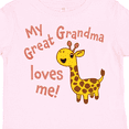 thumbnail image 4 of Inktastic My Great Grandma Loves Me Cute Giraffe Boys or Girls Toddler T-Shirt, 4 of 5