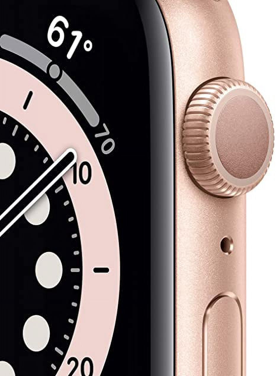 Restored Apple Watch 6 44mm Aluminum Case with Pink Sand Sport Band - Gold (Refurbished)