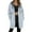 Light Gray, variant on Womens Hoodie Jackets Fleece Lined Full Zip Up Long Length Hoodie Jackets Drawstring Hood Side Pocket Cozy Casual Daily Outings Jackets