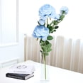 thumbnail image 4 of 3 cabezas decorativas artificiales peonía flor falsa rosa flores ramo jardín decoración de boda azul, 4 of 8