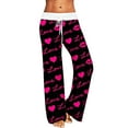 thumbnail image 1 of ketyyh-chn99 Valentines Day Womens Insulated Pants Womens Slacks Valentine's Day Printed Love PrintHome Trousers Drawstring Waist Wide Leg Slacks, 1 of 4