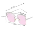 thumbnail image 4 of Classic Square Sunglass Vintage Style Fashion 400 Protection Oversized Driving Pink, 4 of 4