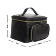 thumbnail image 4 of Cosmetiquera CARAVIAN Impermeable con Compartimento para Brochas – Neceser de Maquillaje de Gran Capacidad en Cuero PU, 4 of 5