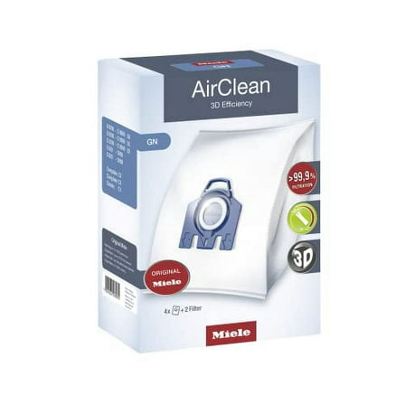 Miele Type GN 3D Efficiency Dust AirClean Vaccume Bag (4 Bags & 2 Filters Pack)