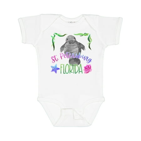 

Inktastic St. Petersburg Florida Cute Swimming Manatee Gift Baby Boy or Baby Girl Bodysuit