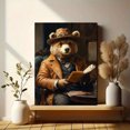 thumbnail image 6 of Qisvanset 12x16 Inch Framed Canvas Wall Art Casino Gambling Bear Funny Anthropomorphic Vintage Wall Decor, 6 of 8