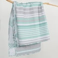 thumbnail image 3 of Levtex Home - Truro - Throw - Stripe in Shades of Teal - Quilt (50x60in.) and Sham 50x60in. - Cotton/Cotton, 3 of 4