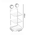 thumbnail image 3 of Tong Suction Cup Prep Rack | Kitchen Food Prep Organizer | Functional Storage Shelf & Serving Tray, 3 of 6