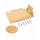 thumbnail image 1 of Tabla Xtellar Para Quesos De Madera De Bambú color cafe  4 Cuchillos 6 Tenedores, 1 of 5