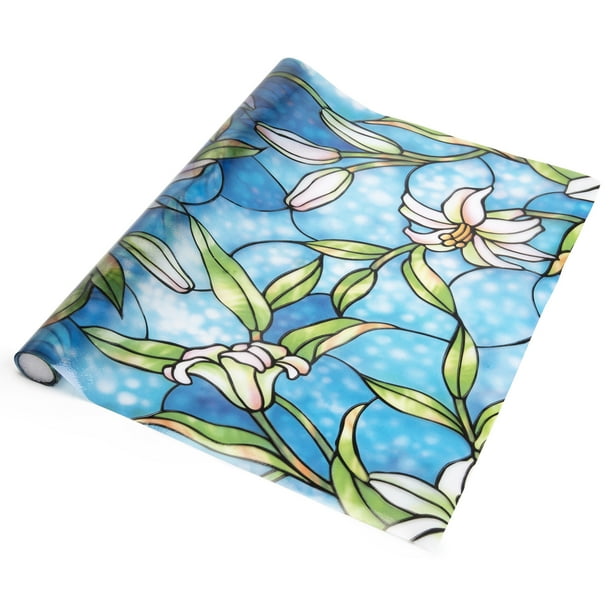 NK HOME 3D Window Films Privacy Film Decorative Flower Film Sticker for