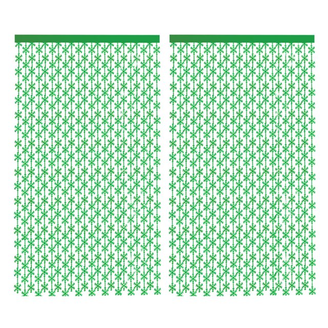 2 Pcs Rideaux à Franges en Feuille Flocon de Neige Franges Métalliques Brillantes pour Fête Décoration de Fête d'Anniversaire pour Fille