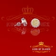 thumbnail image 6 of King of Bling's 0.20ct Diamond Stud Earrings For Women's White 925 Sterling Silver For Men's, 6 of 12