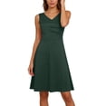 thumbnail image 5 of Aboser Wrap V Neck Dresses for Women Plus Size Sleeveless Midi Dress Summer Dressy Casual Work Dresses Flowy A Line Beach Vacation Sundress, 5 of 8