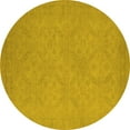 thumbnail image 1 of Ahgly Company Indoor Round Oriental Yellow Industrial Area Rugs, 5' Round, 1 of 4