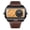 Brown, variant on Men's Square Dual Watch: Dual Time Zone Display Calendar Genuine Leather Strap Motorcycle Style Large Face Wristwatch for Men