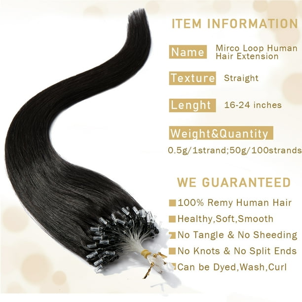 SEGO 100% Real Remy Human Hair Extensions Thick Micro Loop  display picture 2
