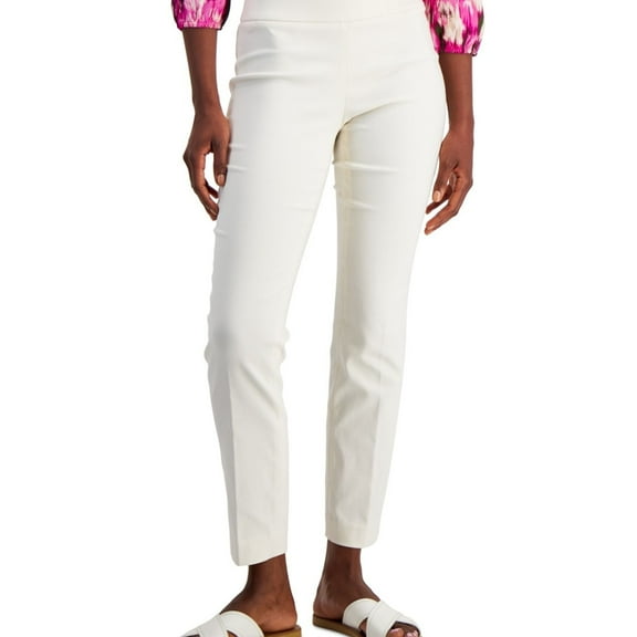 Jones New York Womens Slim Fit Ankle Straight Leg Pants