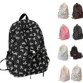 thumbnail image 3 of Cute Bow Backpack for Women Coquette Cute Nylon Backpack Kawaii Aesthetic Schoolbag Rucksack with Bow,White, 3 of 4