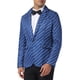 thumbnail image 4 of BLAZER RAYADO INSPIRE CHIC para hombres, chaqueta de traje con patrón de rayas, abrigo de negocios deportivo, talla S, azul oscuro, 4 of 4