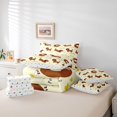 thumbnail image 6 of Homewish Cartoon Dachshund Animal 7-Piece Twin Bedding,I Love Pets Print Bedding Comforter Set,Yellow,Polkadot Reversible, 6 of 8