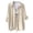 Beige, variant on lnmuld Girls Solid Color 3-Piece Crinkle Gauze Outfit, Button-Down Shirt, Tank Top & Shorts Set Color:Light Blue,Size:5-6 Years