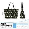 thumbnail image 3 of Beach Bag For Women, Daisy Print Beach Tote Bag Waterproof , Swim Pool Bag Large Tote For Travel, 3 of 7