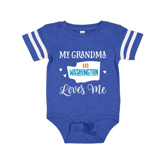 Inktastic Washington Grandma Loves Me Boys or Girls Baby Bodysuit